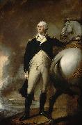 Oil on canvas portrait of George Washington at Dorchester Heights. Gilbert Stuart